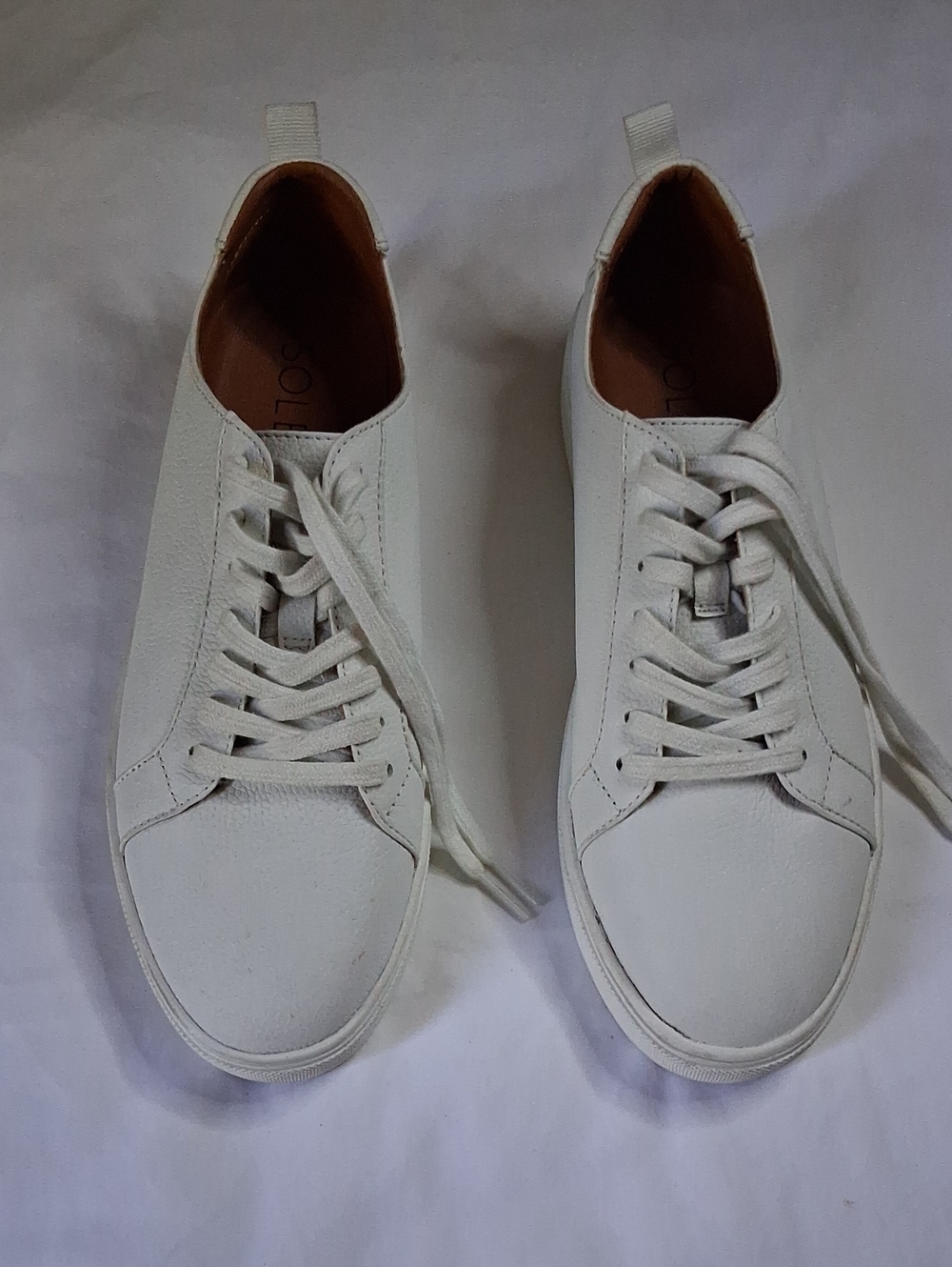 Sole Society White Low-Top Lace-Up Sneakers